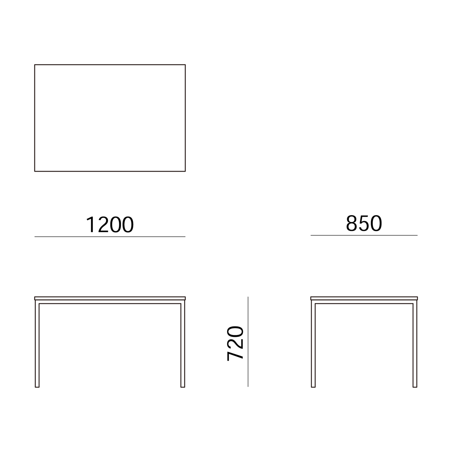 Angle Dining Table Square