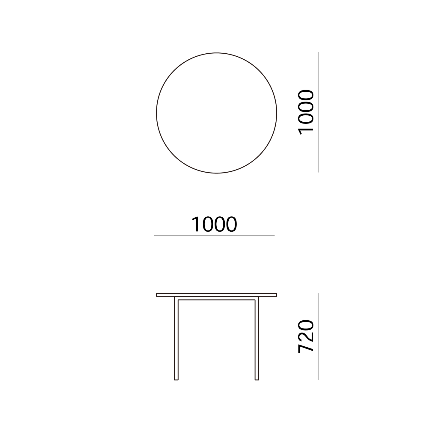 Angle Dining Table Round