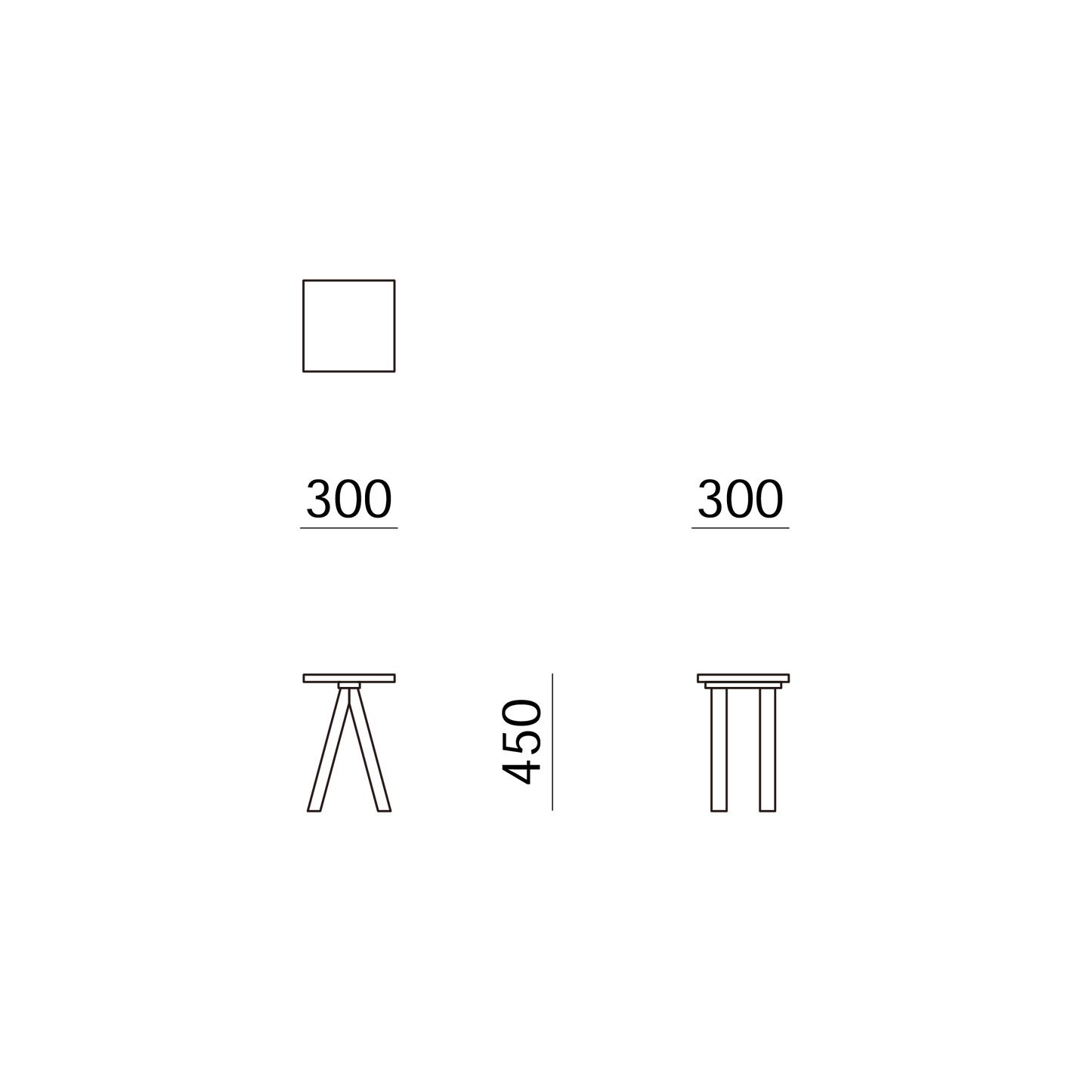 Wood Brace Side Table